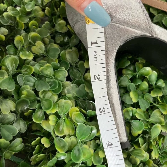 Silver Brash High Heels Size 7.5 
Prom, wedding, night out, fancy, glitter - Picture 3 of 4